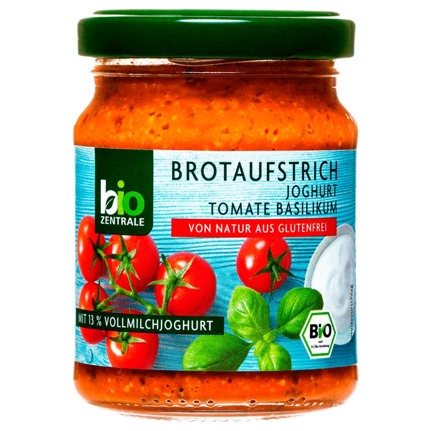 Biozentrale Bio Brotaufstrich Joghurt Tomate-Basilikum 125g